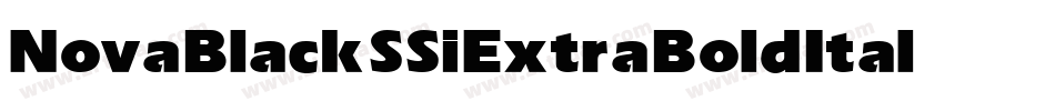 Nova Black SSi Extra Bold Italic字体转换